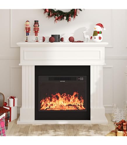 Amazon.com: Freestanding Electric Fireplace Wood Fireplace Living